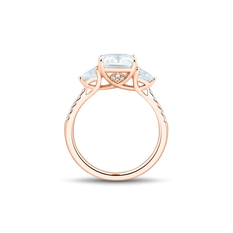 Lab Grown Diamond Radiant-Cut Engagement Ring in 14K Rose Gold &#40;3 1/2 ct. tw.&#41; – Image 2 of 3