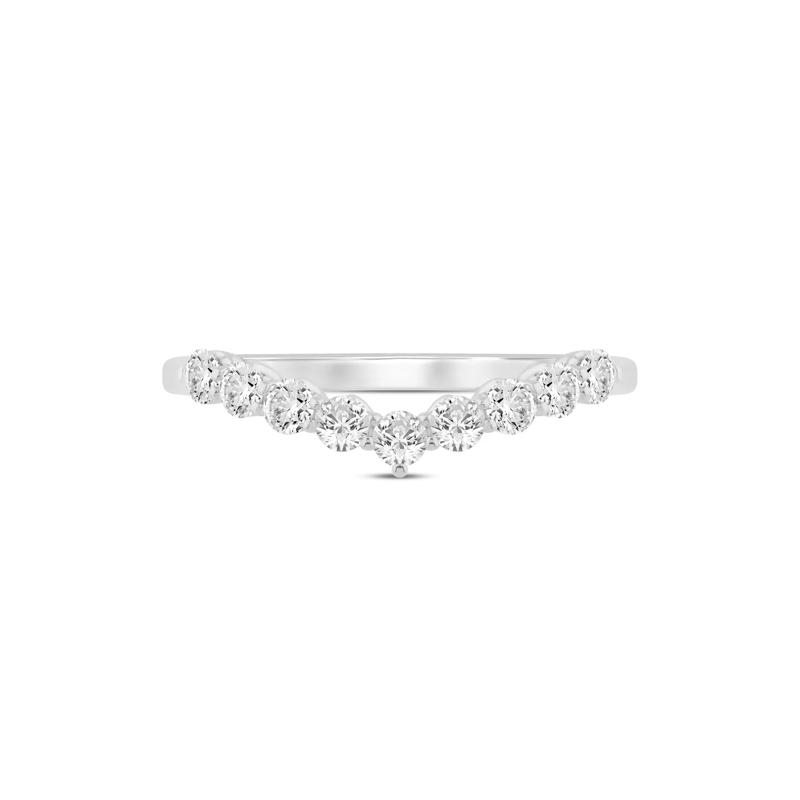 Lab Grown Diamond Chevron Band in 14K White Gold &#40;1/2 ct. tw.&#41; – Image 1 of 3