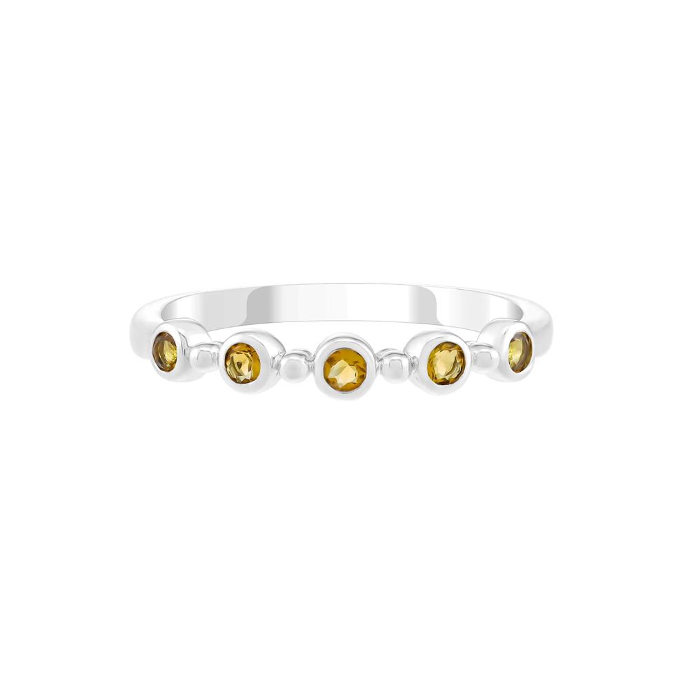 Citrine Bezel Stack Ring in Sterling Silver – Image 1 of 3