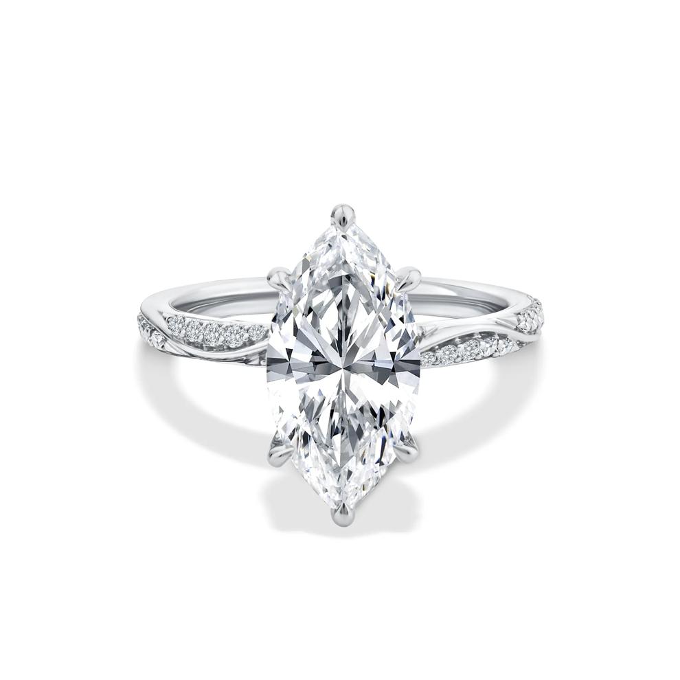 Lab Grown Diamond Marquise Engagement Ring in Platinum (3 1/5 ct. tw.) – Image 1 of 4