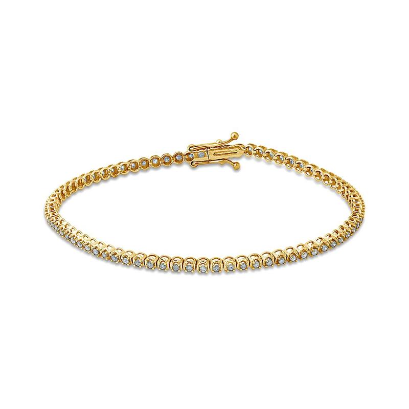 3/4 ct. tw. Diamond Tennis Bracelet in 10K Yellow Gold – Image 1 of 1