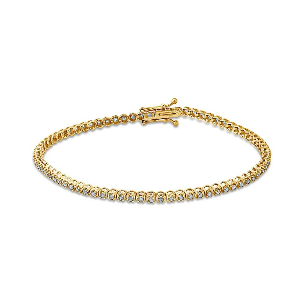 3/4 ct. tw. Diamond Tennis Bracelet in 10K Yellow Gold – Image 1 of 1