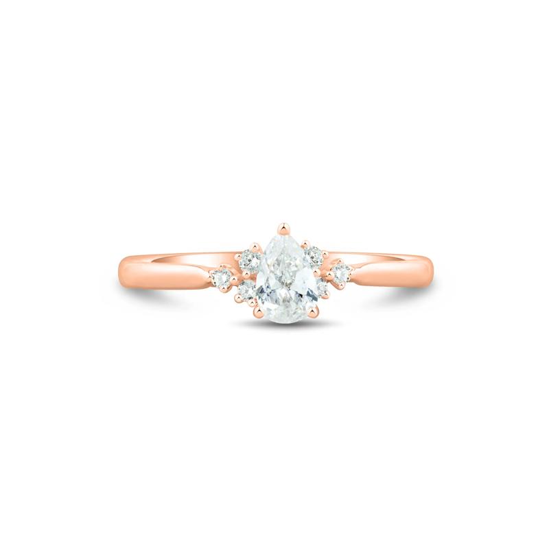 Lab Grown Diamond Promise Ring in 10K Rose Gold &#40;3/8 ct. tw.&#41; – Image 1 of 3