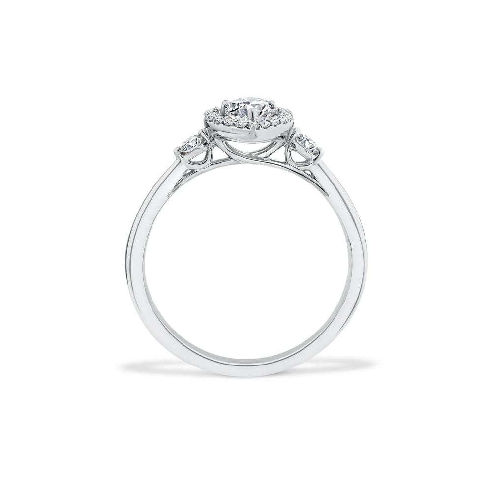 Lab Grown Diamond Heart Halo Promise Ring in 10K White Gold (1/2 ct. tw.) – Image 2 of 4