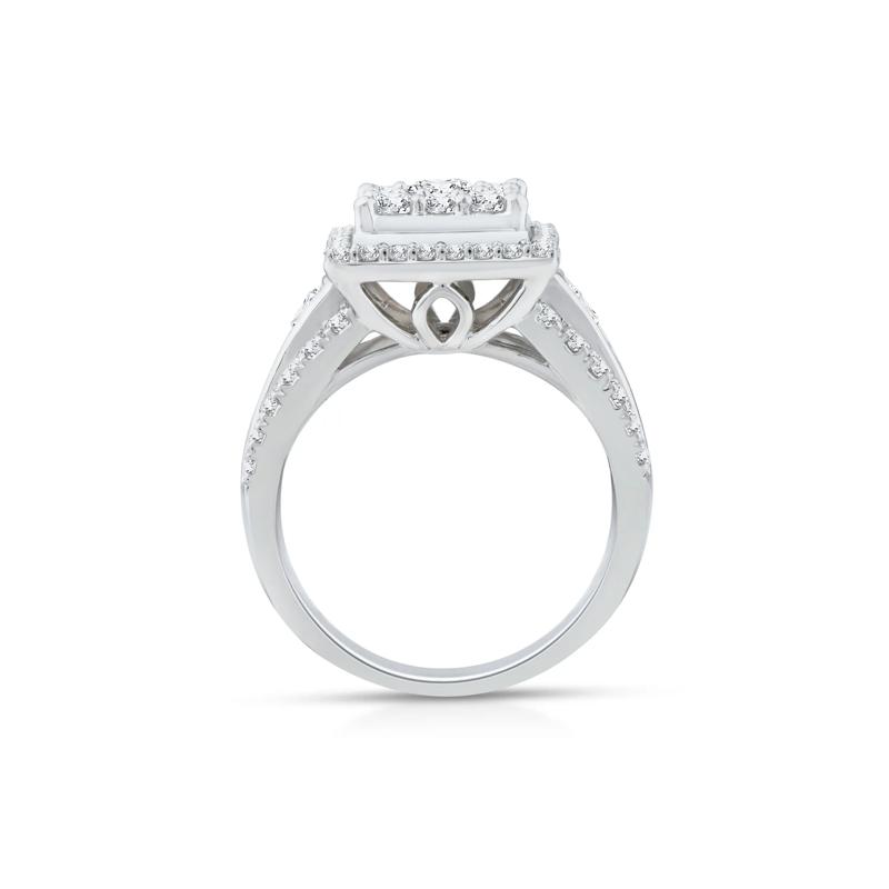 Diamond Composite Engagement Ring in 10K White Gold &#40;2 ct. tw.&#41;  – Image 2 of 3