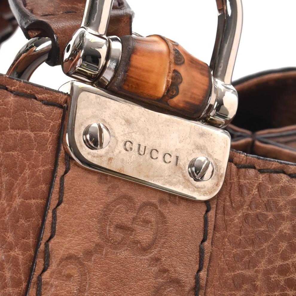 Pre-Owned Gucci Bamboo Bar Tote Medium Tote – Image 6 of 8