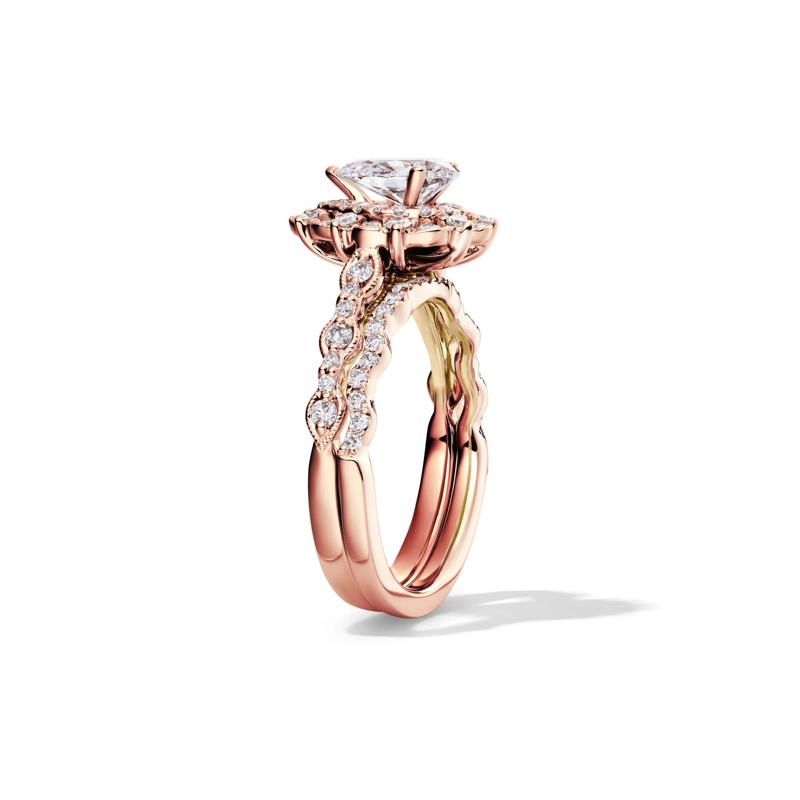 Alice Lab Grown Diamond Bridal Set in 14K Rose Gold &#40;1 3/8 ct. tw.&#41; – Image 3 of 6