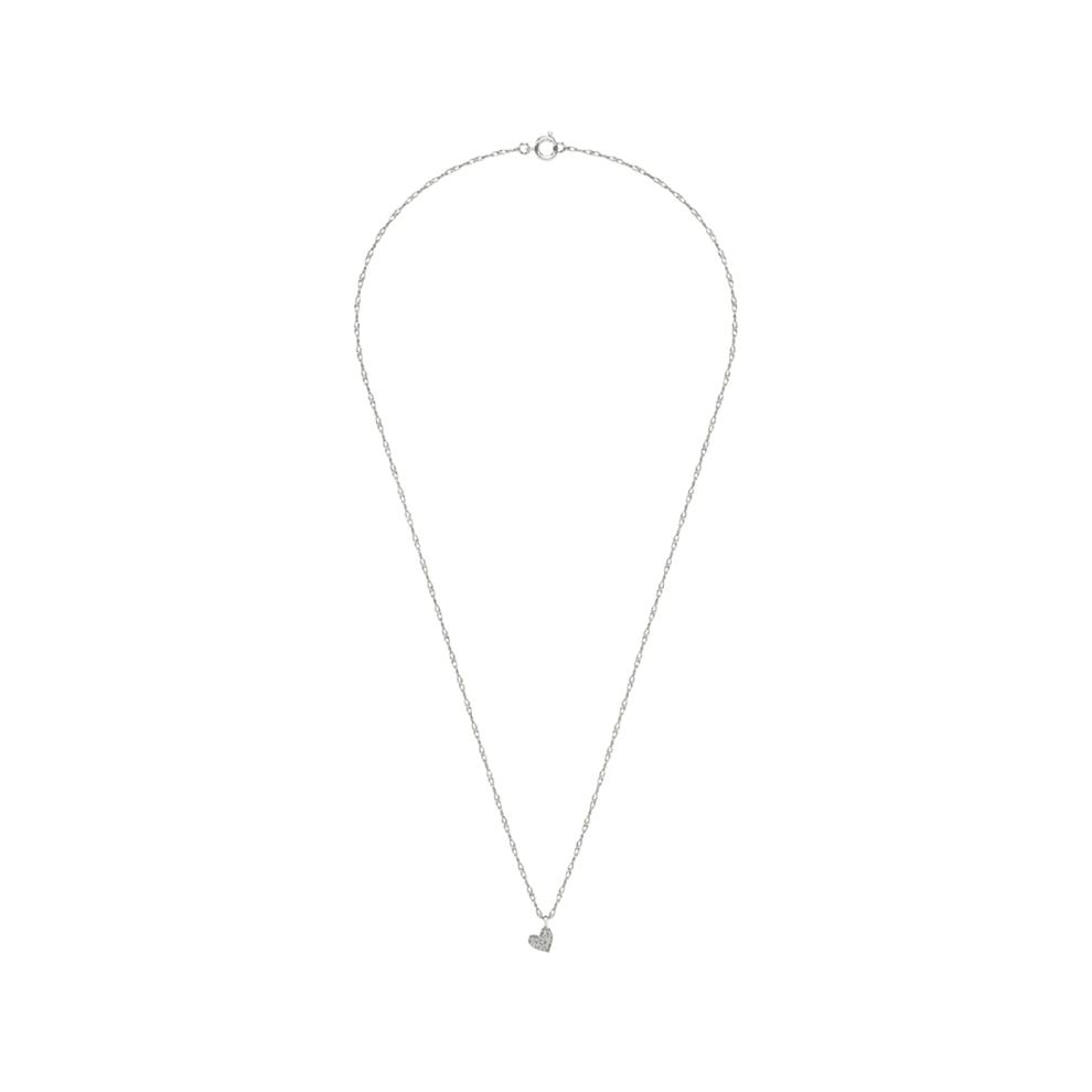 Diamond Accent Heart Pendant in 10K White Gold – Image 3 of 4