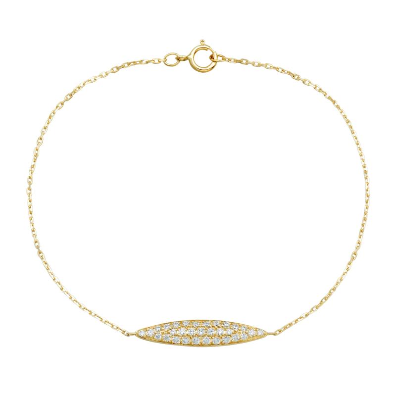 Diamond Bracelet in 10K Yellow Gold &#40;1/5 ct. tw.&#41; – Image 1 of 2