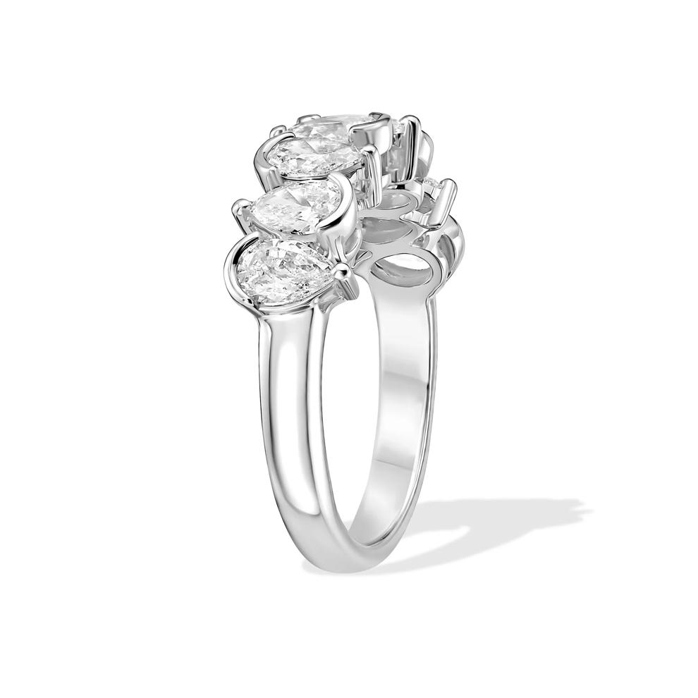 Lab Grown Diamond Alternating Pear-Shaped Band in 14K White Gold (1 5/8 ct. tw.) – Image 3 of 4