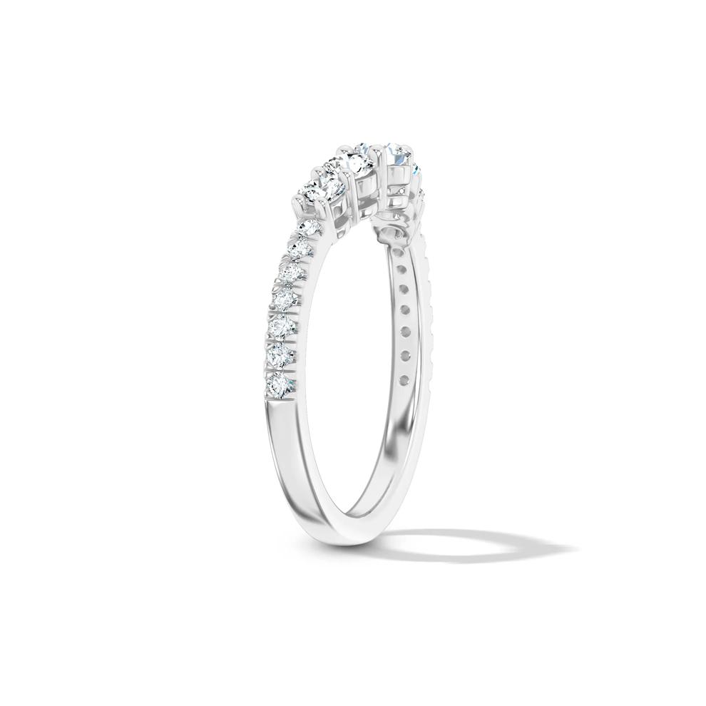 Lab Grown Diamond Graduated Contour Band in 14K White Gold (3/4 ct. tw.) – Image 3 of 4