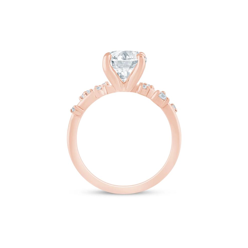 Lab Grown Diamond Oval Engagement Ring in 14K Rose and Yellow Gold (3 ct. tw.) – Image 2 of 3