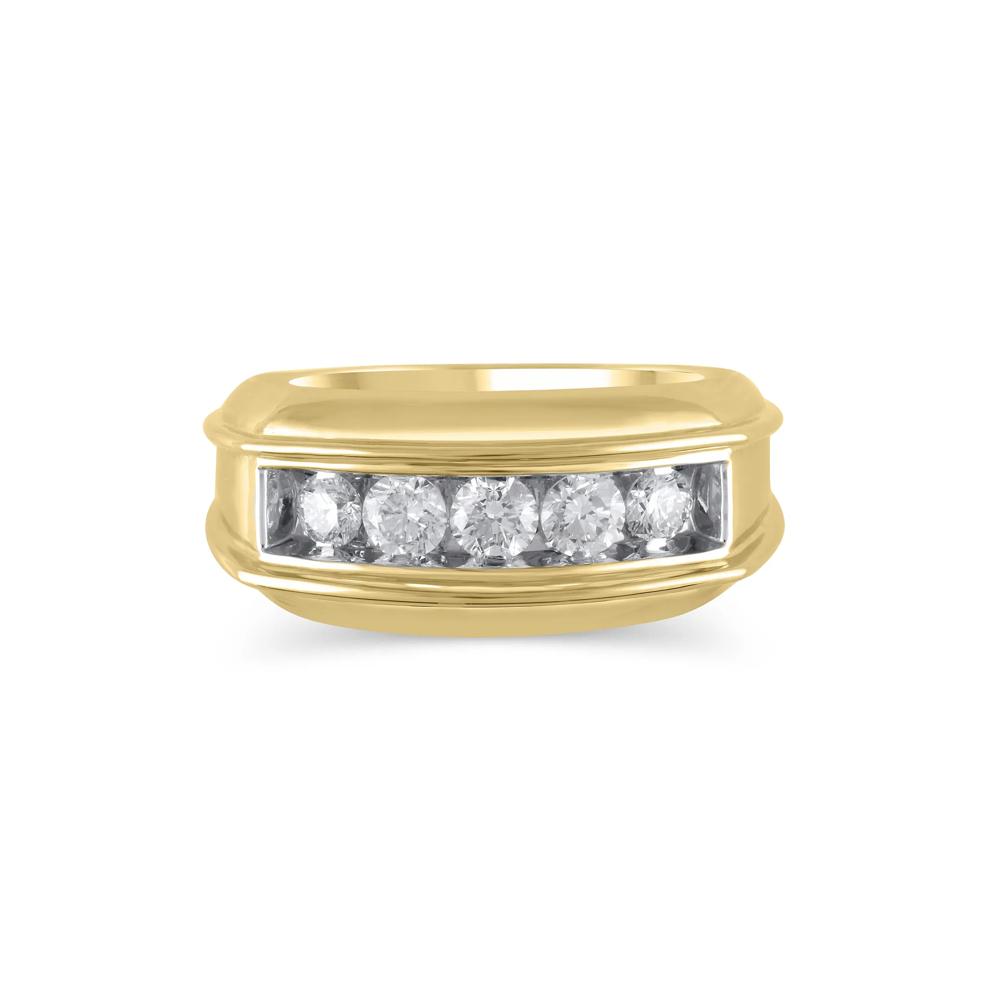 Men's Diamond Five-Stone Ring in 14K Yellow Gold (1 ct. tw.) – Image 1 of 3