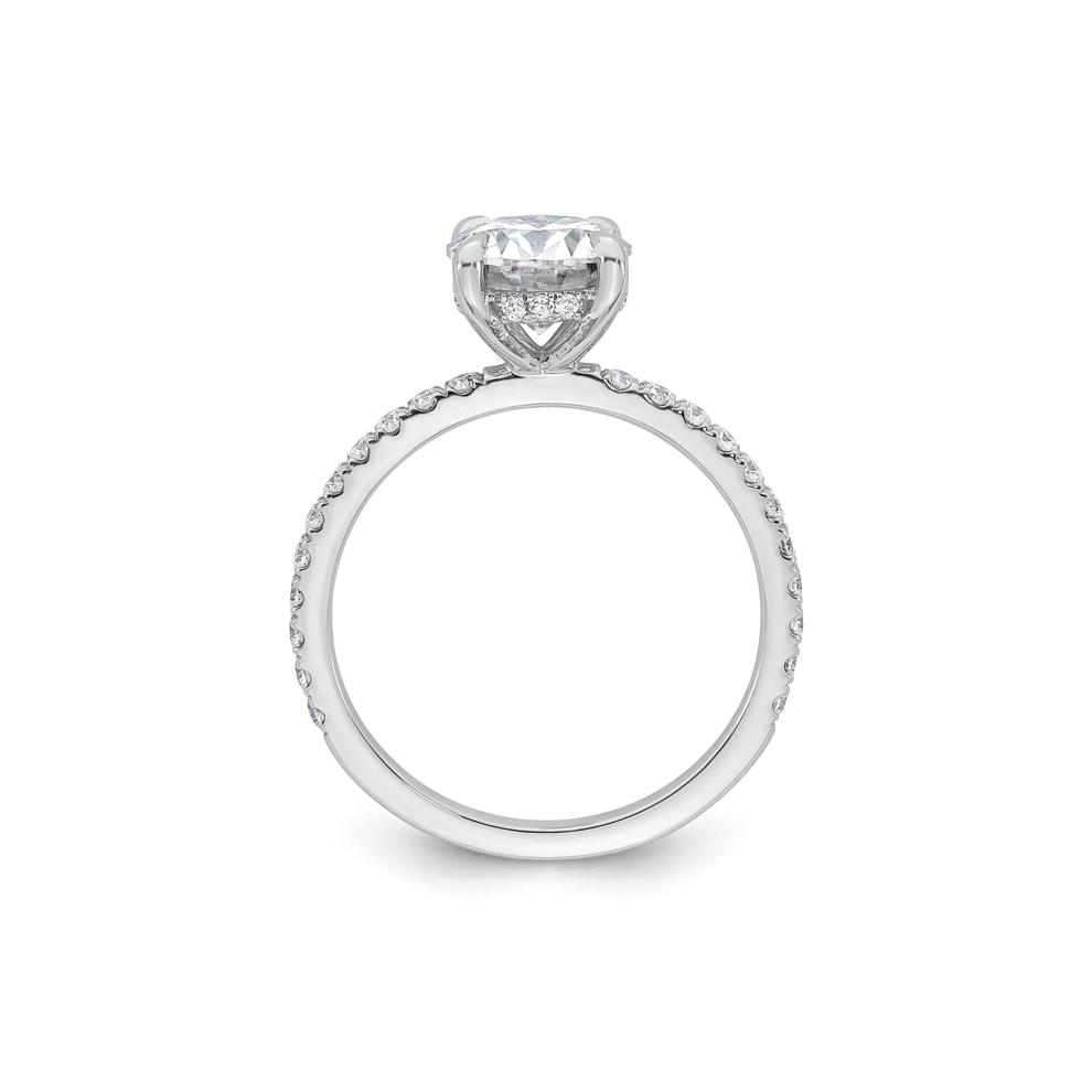 Lab-Created Moissanite Round Engagement Ring in 10K White Gold (1 7/8 ct. dew) – Image 2 of 3