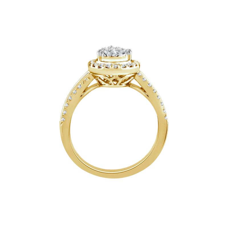 Diamond Composite Engagement Ring in 14K Yellow Gold &#40;3/4 ct. tw.&#41; – Image 2 of 3