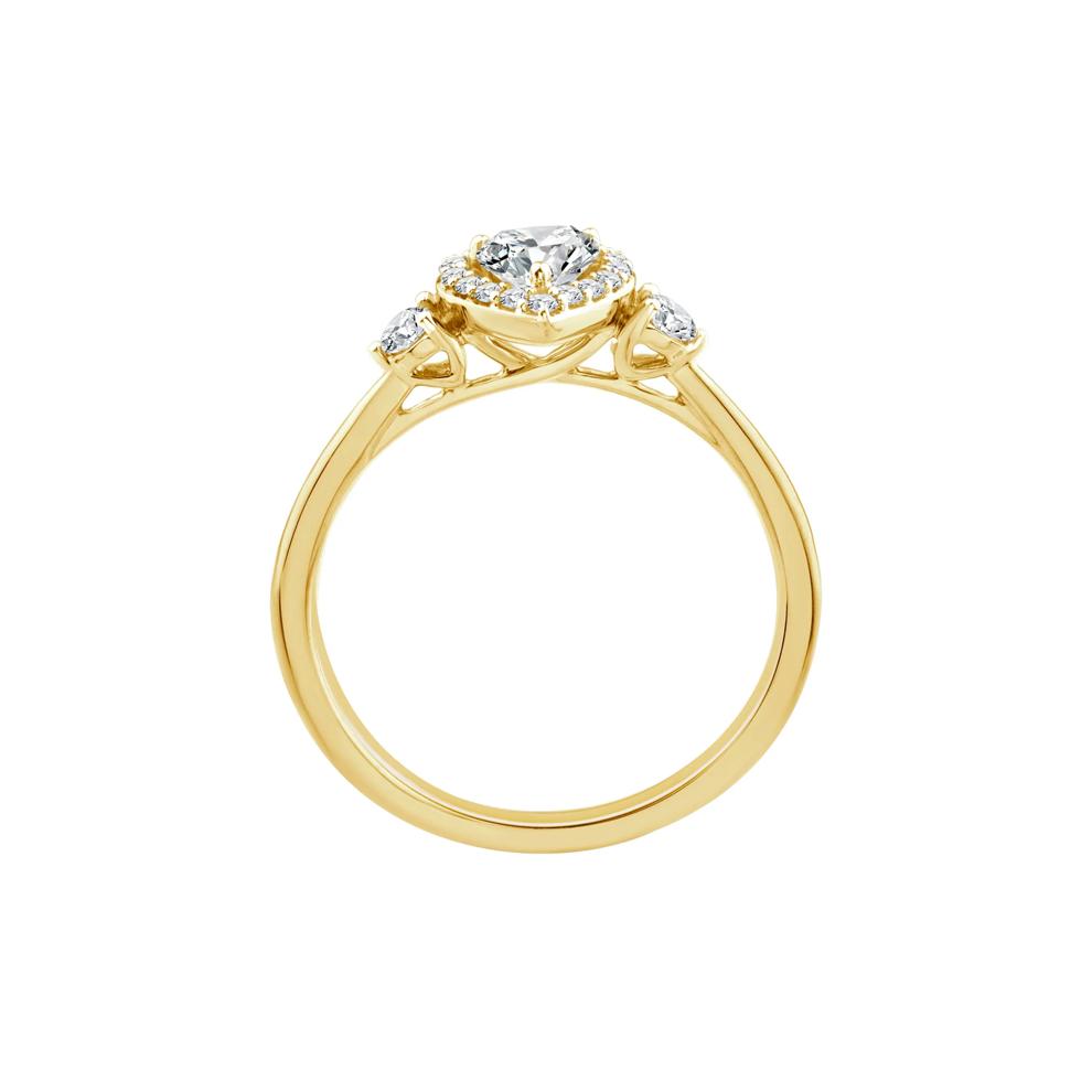 Lab Grown Diamond Heart Promise Ring in 10K Yellow Gold (1/2 ct. tw.) – Image 2 of 3