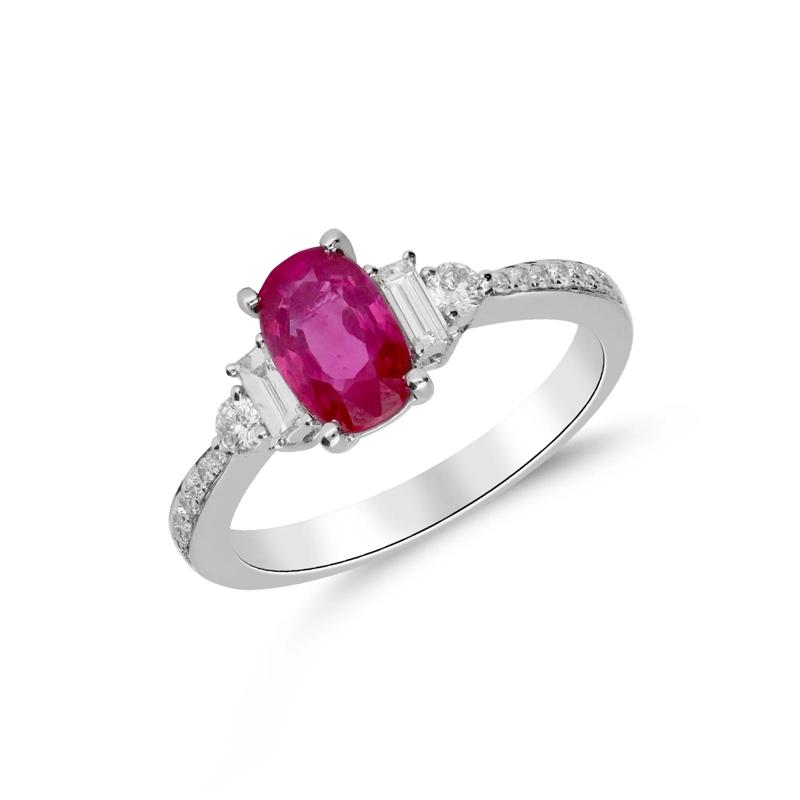 Ruby &amp; Diamond Ring in 18K White Gold &#40;3/8 ct. tw.&#41; – Image 5 of 5
