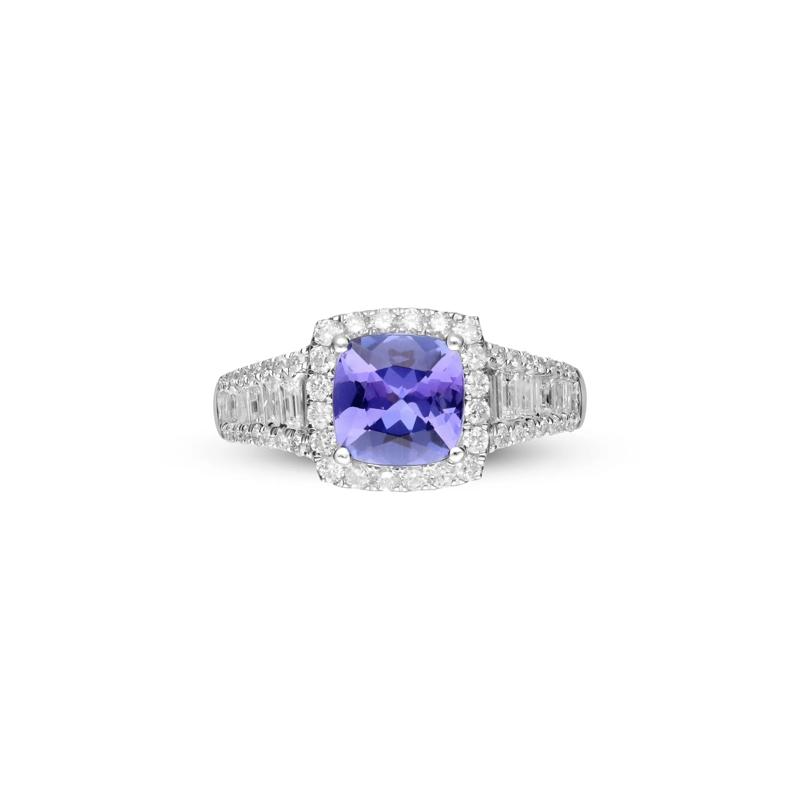 Tanzanite and Diamond Ring in 14K White Gold &#40;7/8 ct. tw.&#41; – Image 1 of 5