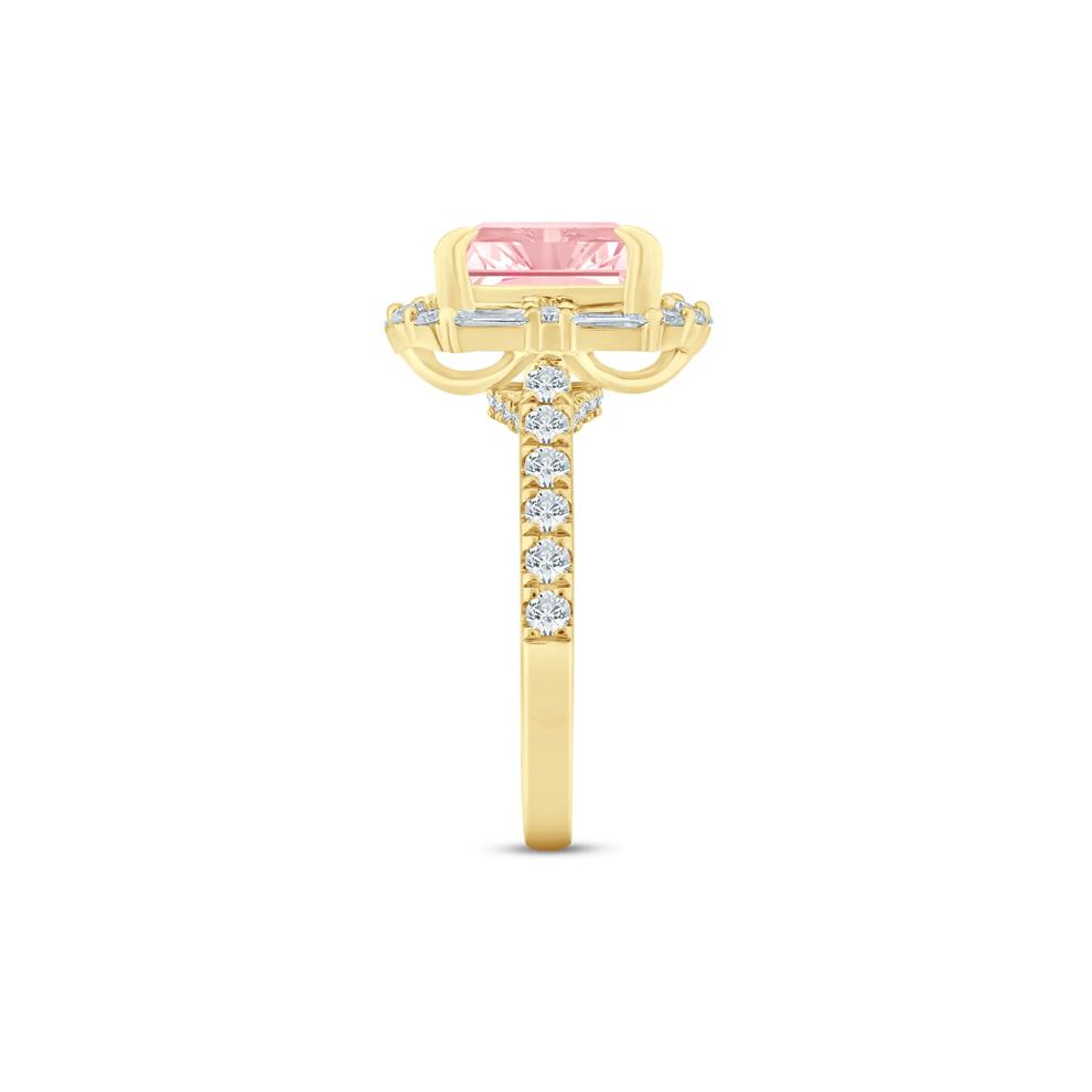Lab Grown Pink and White Diamond Engagement Ring in 14K Yellow Gold (3 ct. tw.) – Image 3 of 3