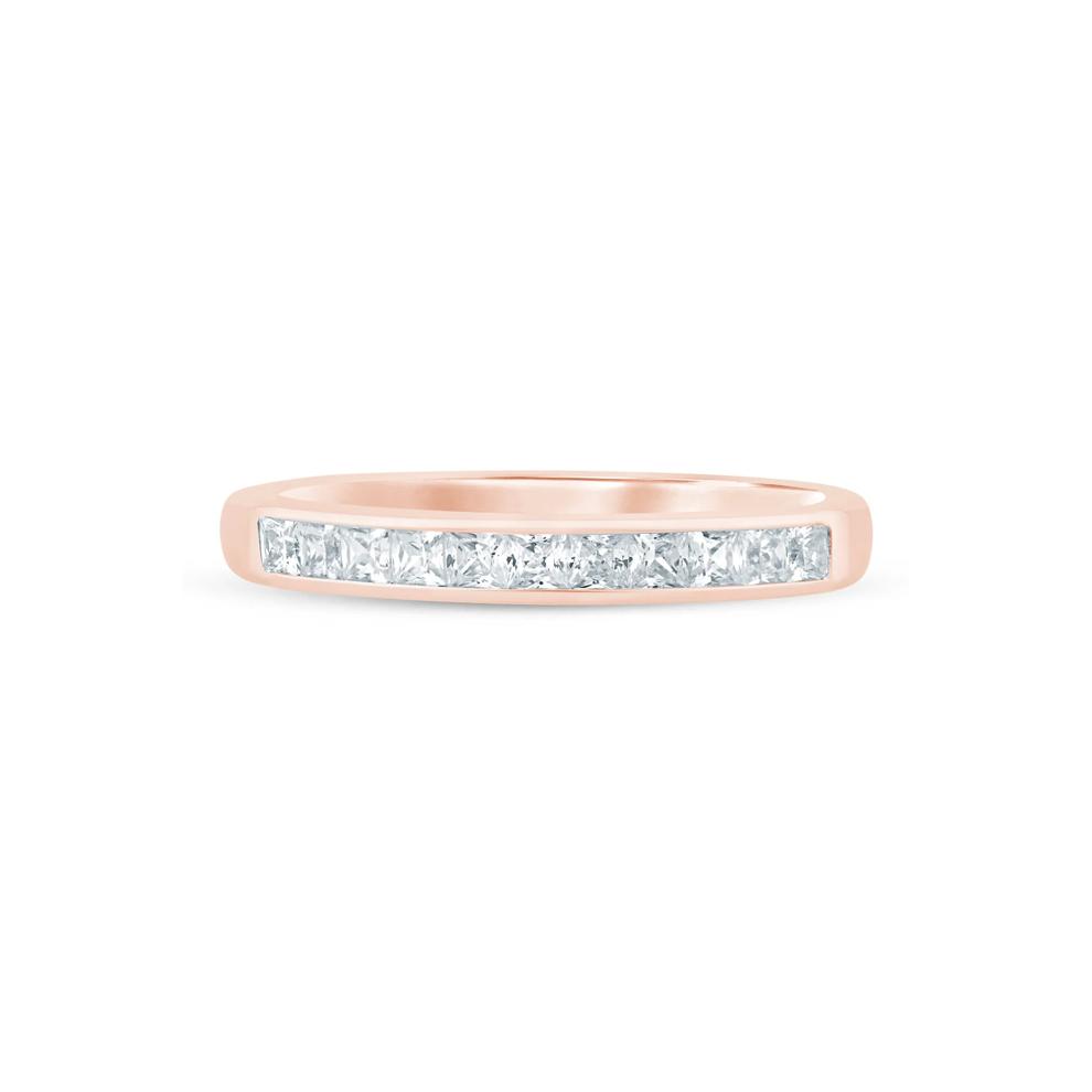 Princess-Cut Diamond Channel-Set Band in 14K Rose Gold (1/2 ct. tw.) – Image 1 of 3
