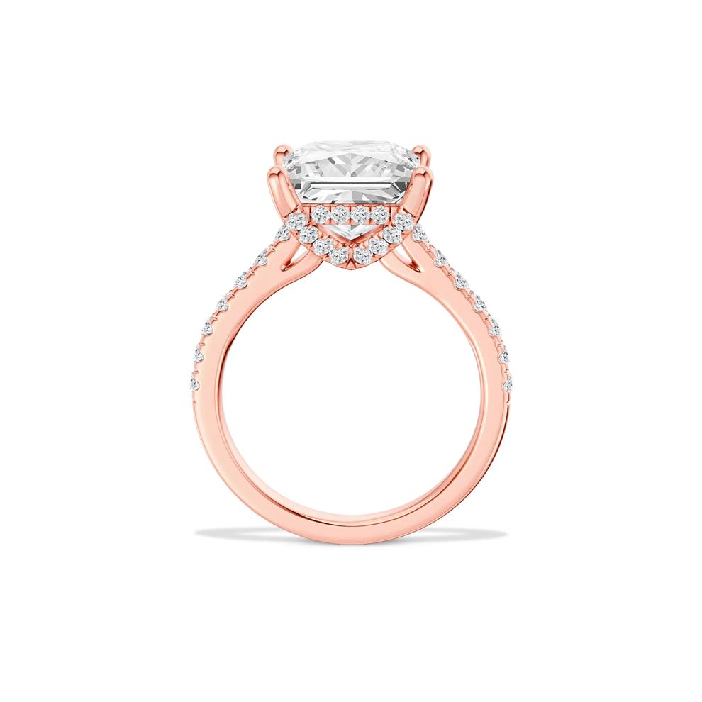 Noreen Lab Grown Diamond Princess-Cut Center Engagement Ring in 14K Rose Gold (4 1/2 ct. tw.) – Image 2 of 4