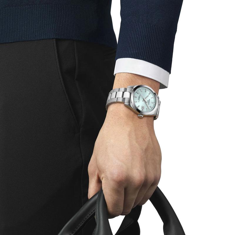 Tissot Men's Powermatic 80 Silicium Watch in Stainless Steel