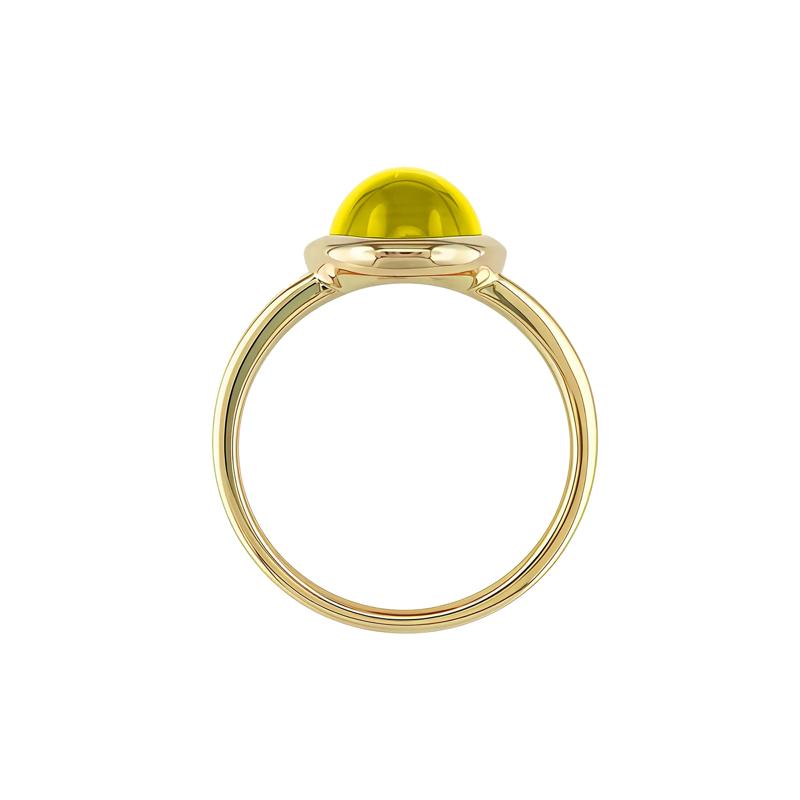 Oval-Shaped Cabochon Citrine Ring in 10K Yellow Gold – Image 2 of 3