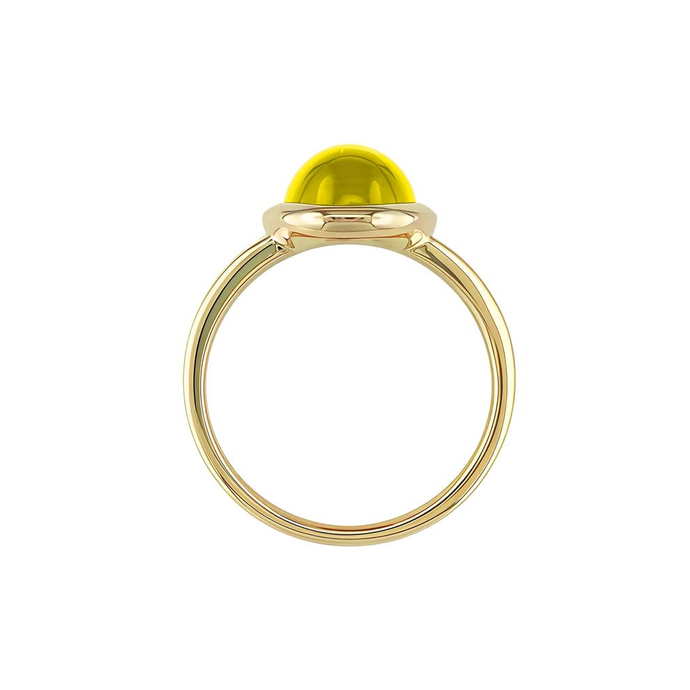 Oval-Shaped Cabochon Citrine Ring in 10K Yellow Gold – Image 2 of 3