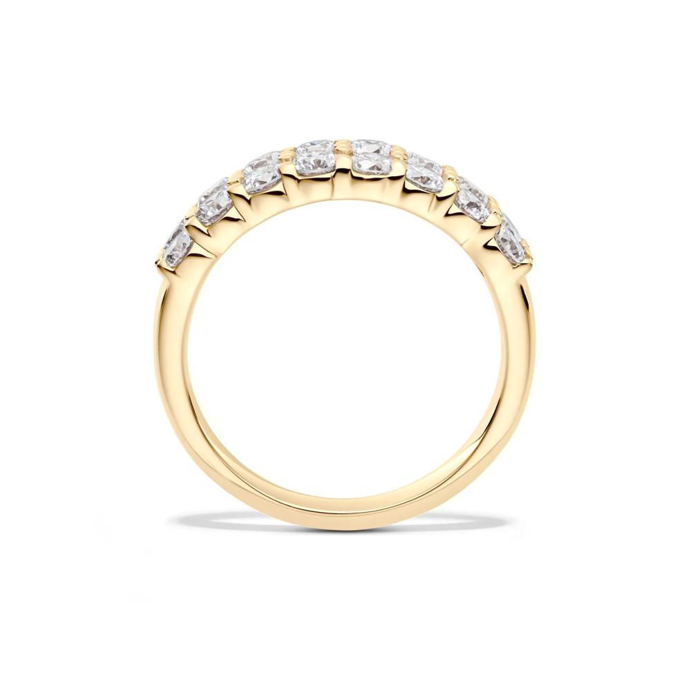 Lab Grown Diamond Double Row Anniversary Band in 10K Yellow Gold (1 1/2 ct. tw.) – Image 2 of 4