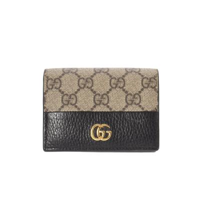 Pre-Owned Gucci Bi-color GG Marmont card case wallet Mini Wallet