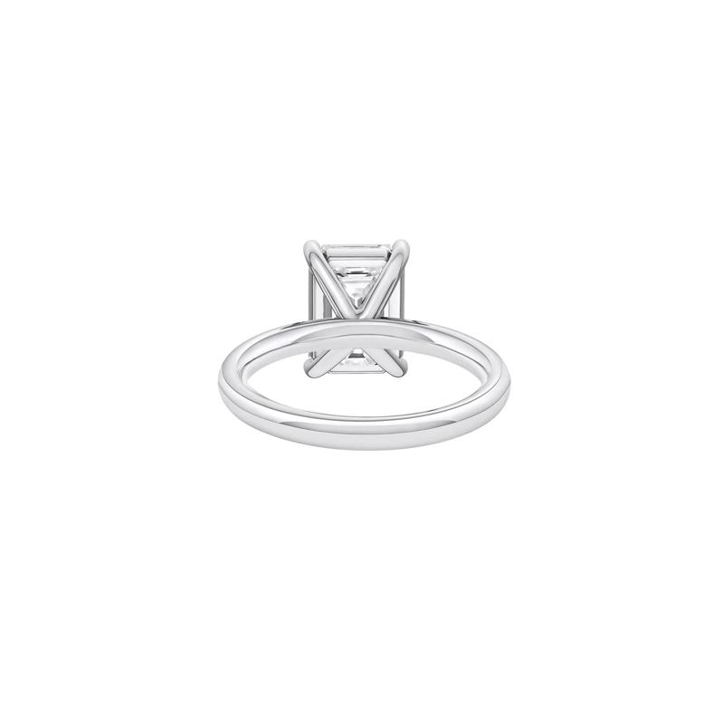 Lab Grown Diamond Emerald-Cut Solitaire Ring in Platinum (4 ct.) – Image 4 of 4