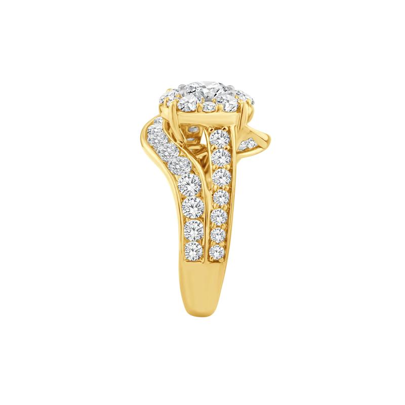 Lab Grown Diamond Engagement Ring in 10K Yellow Gold &#40;3 ct. tw.&#41; – Image 3 of 3