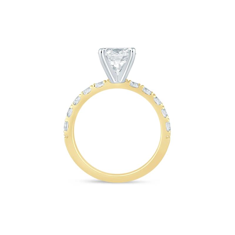 Diamond Semi-Mount Engagement Ring in 14K White and Yellow Gold &#40;3/4 ct. tw.&#41; &#40;Setting Only&#41; – Image 3 of 6