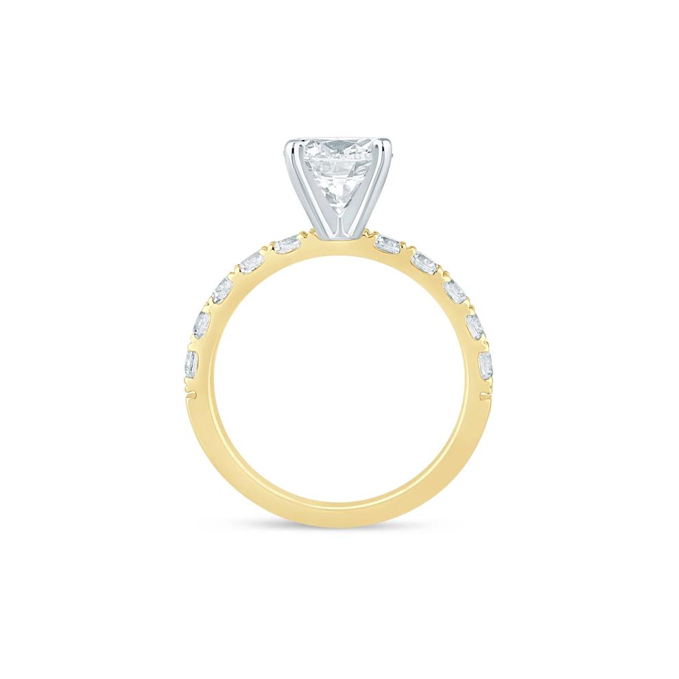 Diamond Semi-Mount Engagement Ring in 14K White and Yellow Gold (3/4 ct. tw.) (Setting Only) – Image 3 of 6