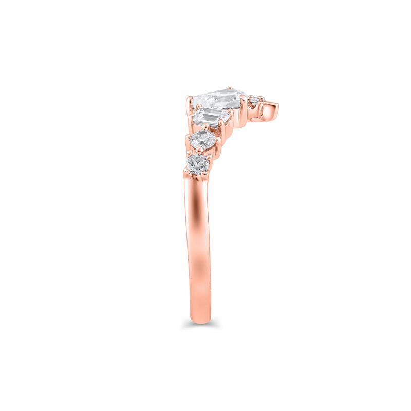 Lab Grown Diamond Mixed-Shape Contour Band in 14K Rose Gold &#40;3/4 ct. tw.&#41; – Image 3 of 3
