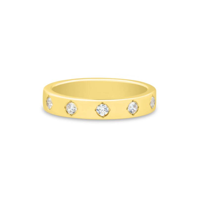 Lab Grown Diamond Five-Stone Band in Vermeil &#40;1/5 ct. tw.&#41; – Image 1 of 3