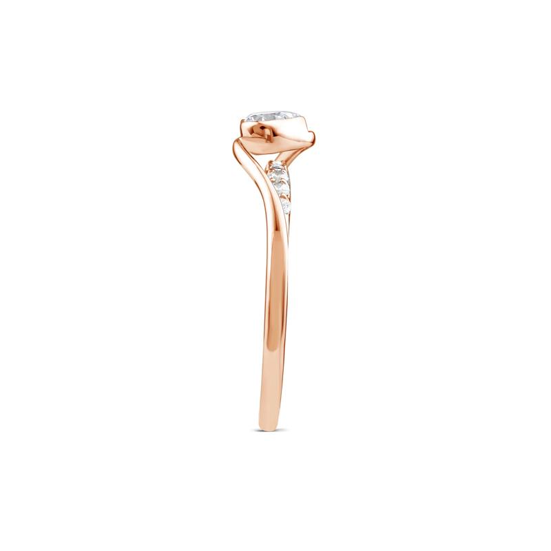 Lab Grown Diamond Heart Ring in 10K Rose Gold &#40;3/8 ct. tw.&#41; – Image 3 of 3