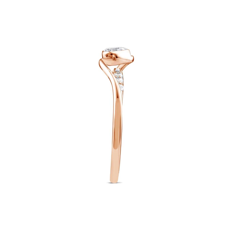 Lab Grown Diamond Heart Ring in 10K Rose Gold (3/8 ct. tw.) – Image 3 of 3