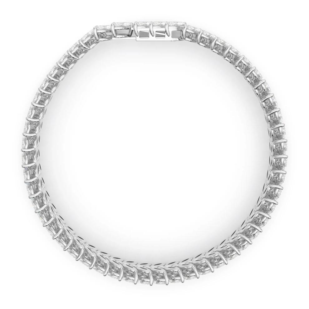 Lab Grown Diamond Marquise Tennis Bracelet in 14K White Gold (13 ct. tw.) – Image 3 of 4