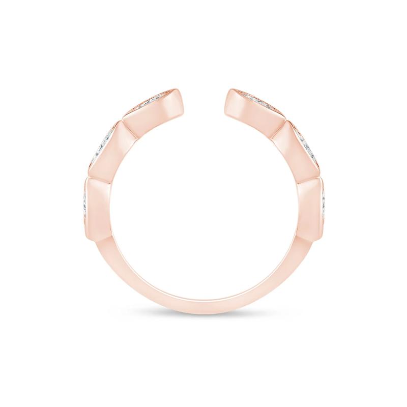 Lab Grown Diamond Marquise Open band in 14K Rose Gold &#40;5/8 ct. tw.&#41; – Image 2 of 3