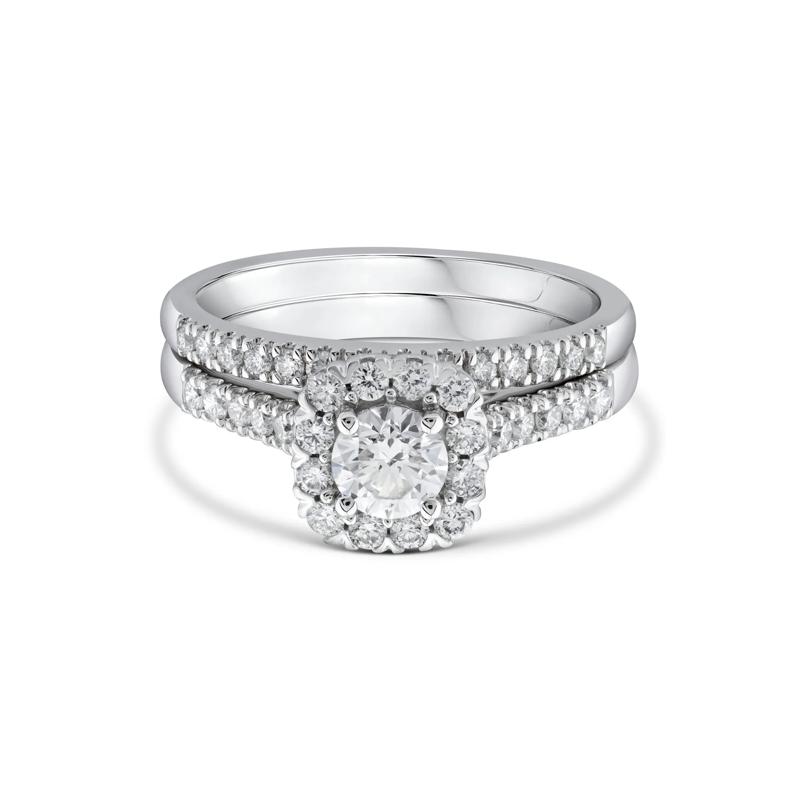 Lab Grown Diamond Engagement Ring Set in 10K White Gold &#40;1 ct. tw.&#41;  – Image 1 of 6