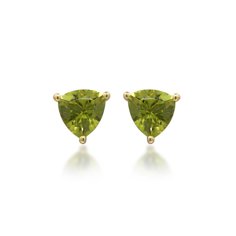 Peridot Stud Earrings in 10K Yellow Gold – Image 1 of 4
