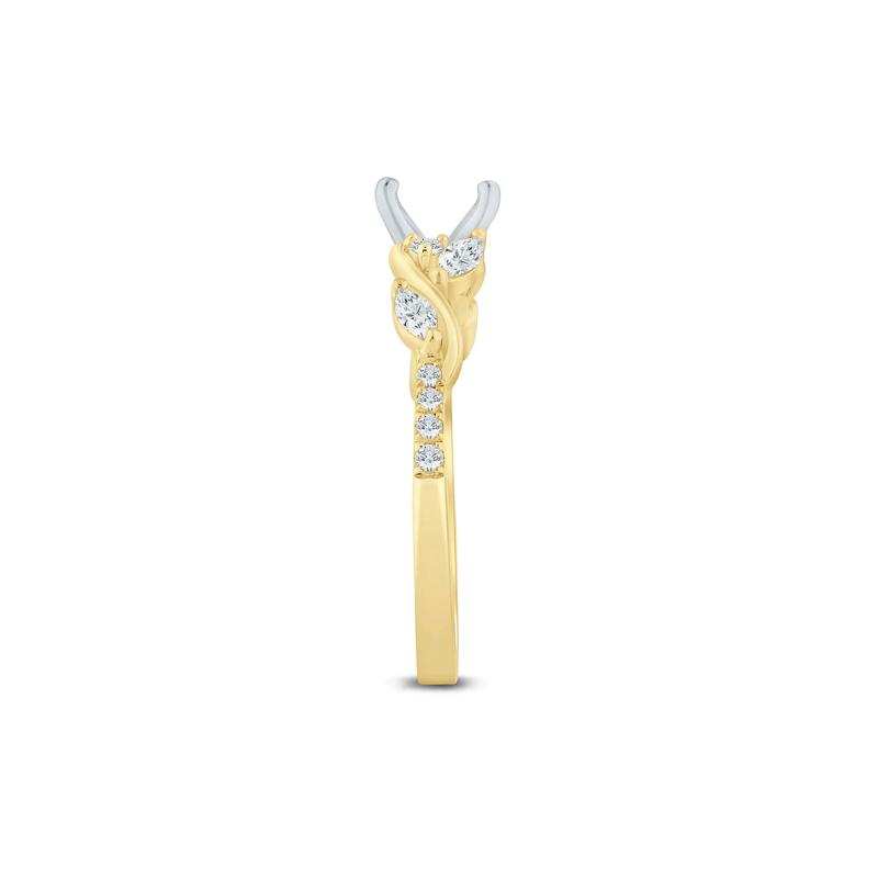 Lab Grown Diamond Marquise Semi-Mount Ring in 14K Yellow Gold &#40;1/3 ct. tw.&#41; &#40;Setting Only&#41; – Image 6 of 6