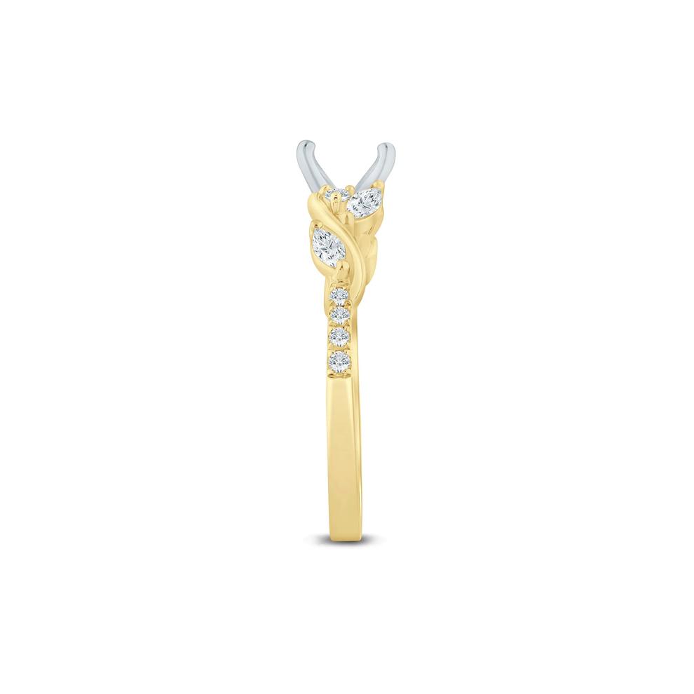 Lab Grown Diamond Marquise Semi-Mount Ring in 14K Yellow Gold (1/3 ct. tw.) (Setting Only) – Image 6 of 6