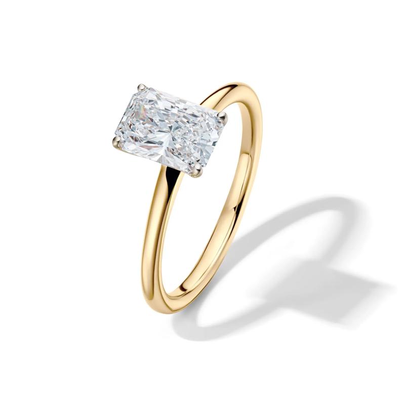 Lab Grown Diamond Radiant-Cut Solitaire Ring in 14K Yellow Gold (1 1/2 ct.) – Image 4 of 4