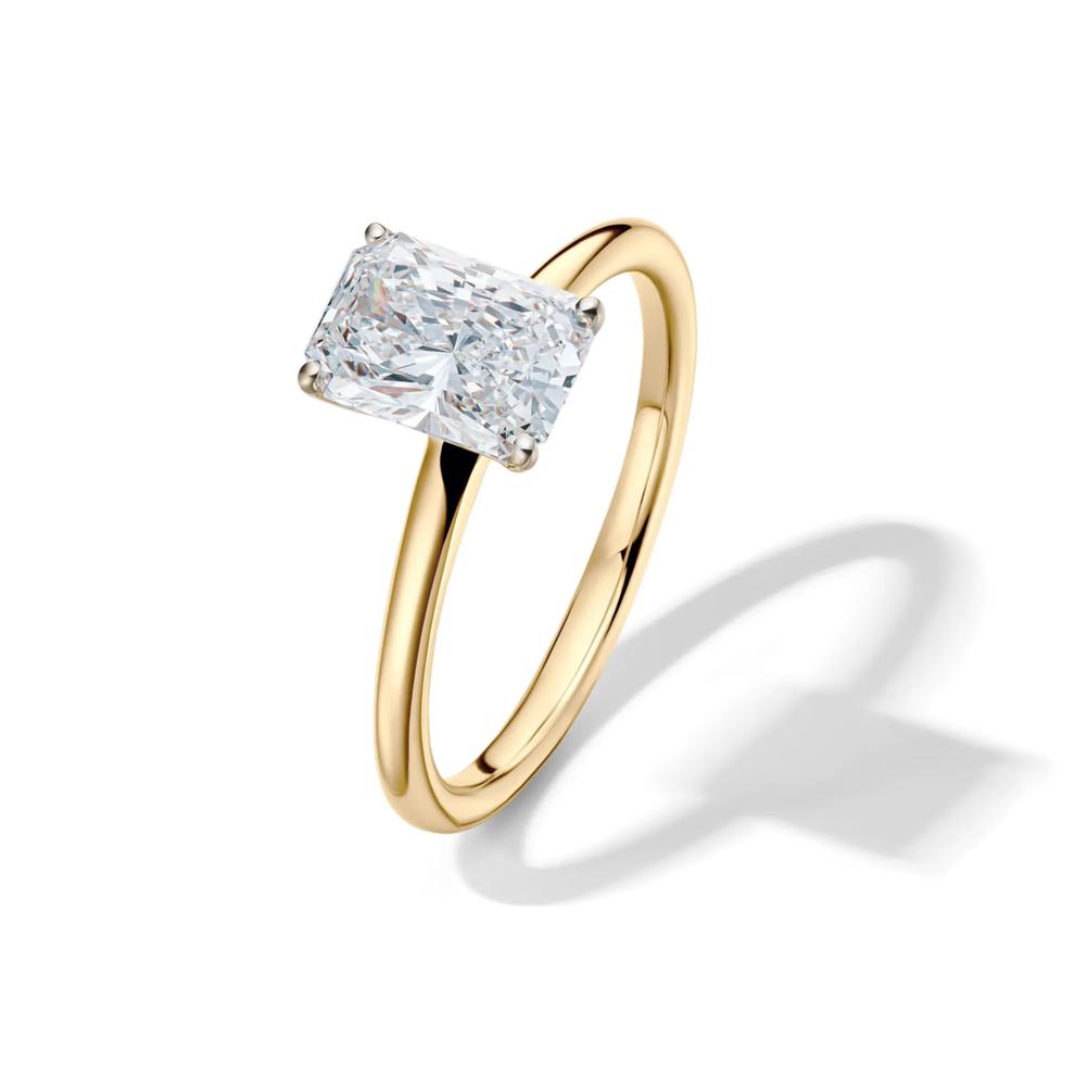 Lab Grown Diamond Radiant-Cut Solitaire Ring in 14K Yellow Gold (1 1/2 ct.) – Image 4 of 4