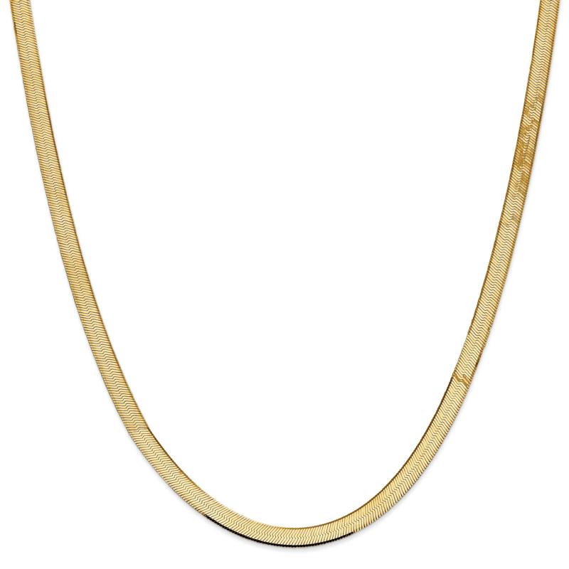 Herringbone Chain in 14k yellow gold, 5.5mm, 20&rdquo; – Image 1 of 3