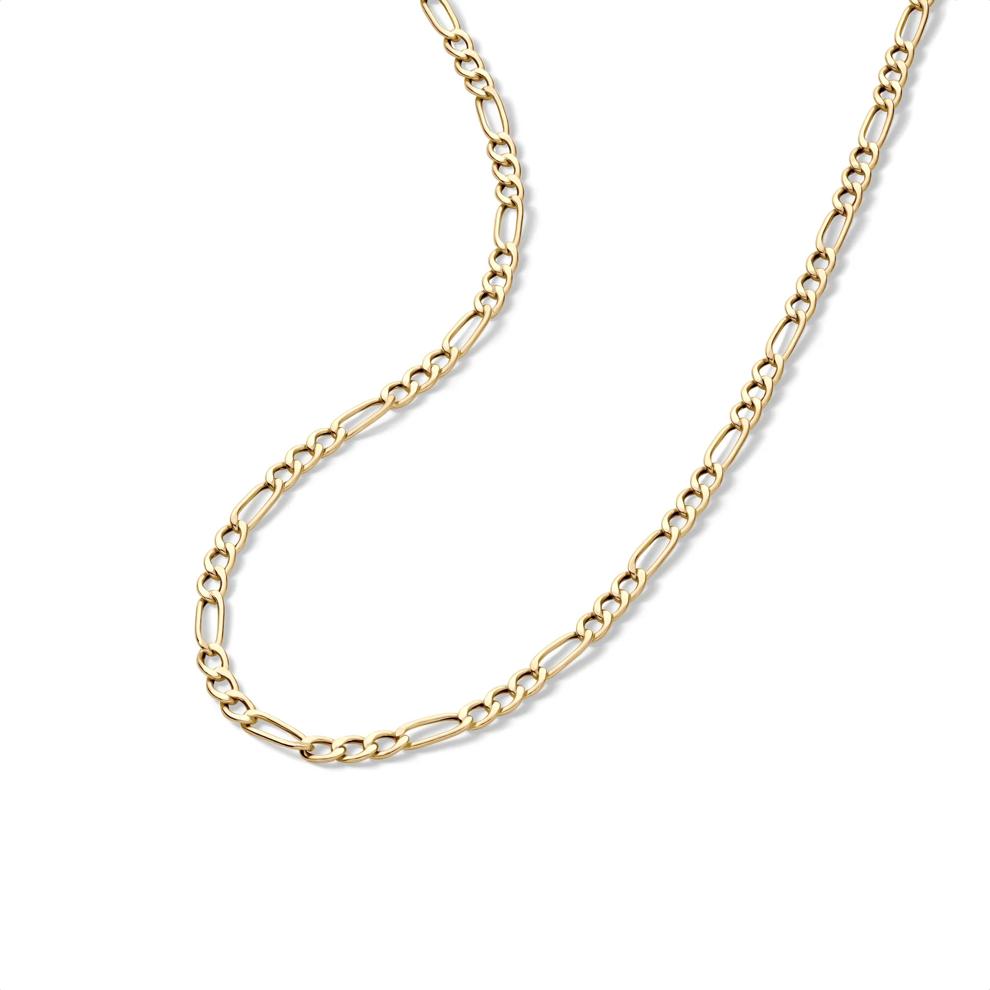 Hollow Figaro Chain in 14K Yellow Gold, 2.6MM, 18&rdquo; – Image 4 of 5