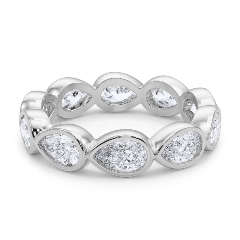Diamond Bezel Pear-Cut Eternity Band in Platinum &#40;2 1/4 ct. tw.&#41; – Image 5 of 5