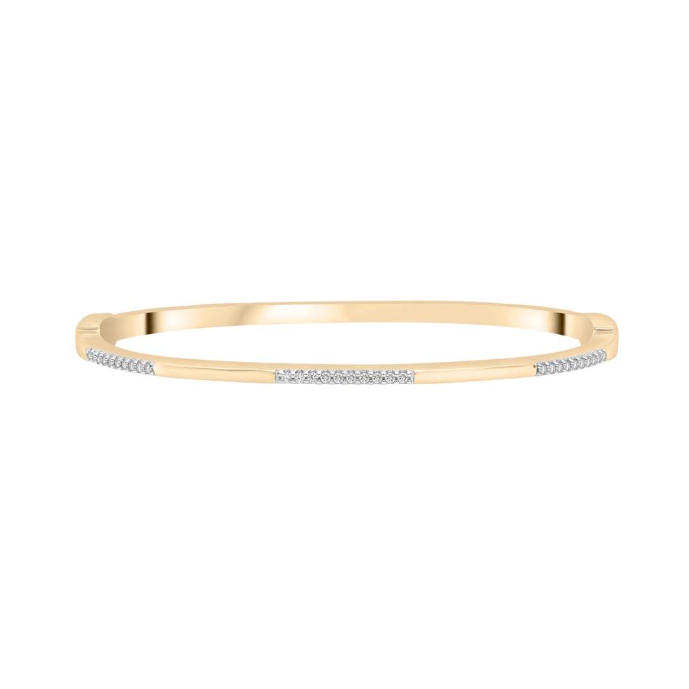Alternating Diamond Bar Bangle Bracelet in Vermeil, 6.5" (1/5 ct. tw.) – Image 1 of 4